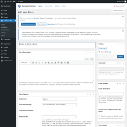Page screenshot: Contact Form &rarr; Add Form