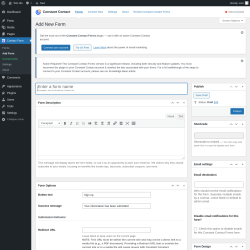 Page screenshot: Contact Form &rarr; Add Form