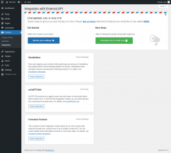 Page screenshot: Contact &rarr; Integration