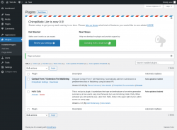 Page screenshot: Plugins &lsaquo; Test site &mdash; WordPress