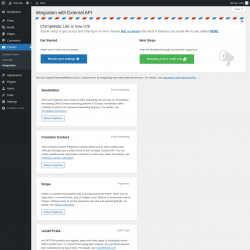 Page screenshot: Contact &rarr; Integration
