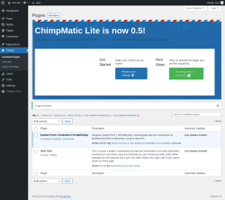 Page screenshot: Plugins &lsaquo; Test site &mdash; WordPress