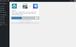 Page screenshot: ‹ Test site — WordPress
