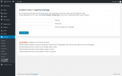 Page screenshot: Settings  &rarr; CF7 Simple Recaptcha