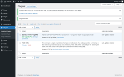 Page screenshot: Plugins &lsaquo; Test site &mdash; WordPress