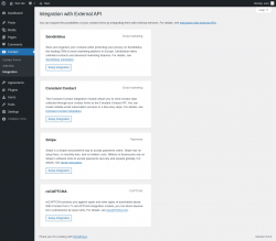 Page screenshot: Contact &rarr; Integration