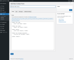Page screenshot: Contact &rarr; Add New