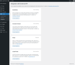 Page screenshot: Contact &rarr; Integration