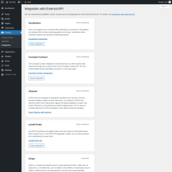 Page screenshot: Contact &rarr; Integration