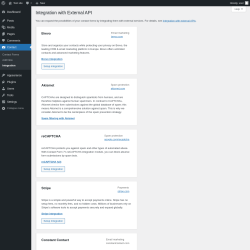 Page screenshot: Contact &rarr; Integration