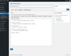 Page screenshot: Contact → Add Contact Form