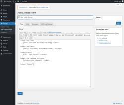 Page screenshot: Contact → Add Contact Form