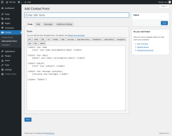 Page screenshot: Contact &rarr; Add Contact Form