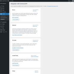 Page screenshot: Contact &rarr; Integration