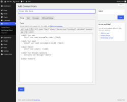 Page screenshot: Contact &rarr; Add Contact Form