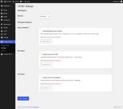 Page screenshot: Contact Forms &rarr; Settings
