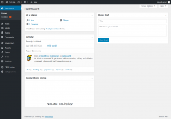Page screenshot: Dashboard ‹ Test site — WordPress