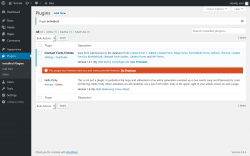 Page screenshot: Plugins ‹ Test site — WordPress