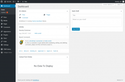Page screenshot: Dashboard ‹ Test site — WordPress