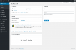 Page screenshot: Dashboard ‹ Test site — WordPress
