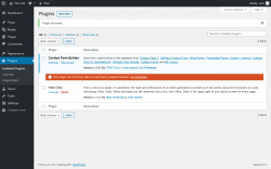 Page screenshot: Plugins ‹ Test site — WordPress