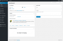 Page screenshot: Dashboard ‹ Test site — WordPress