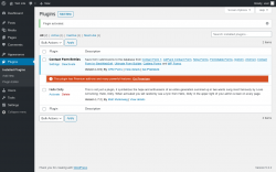 Page screenshot: Plugins ‹ Test site — WordPress