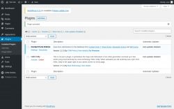 Page screenshot: Plugins ‹ Test site — WordPress