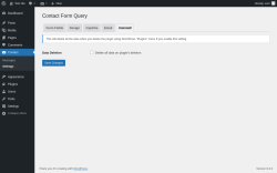 Page screenshot: Contact → Settings → 
			Uninstall		