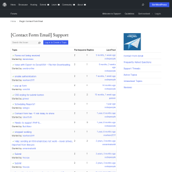 Page screenshot: Contact Form to Email → Help: Free support