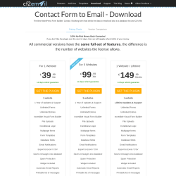 Page screenshot: Contact Form to Email → Upgrade