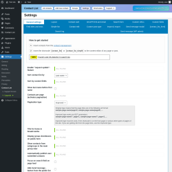 Page screenshot: Contact List → Settings  ➤