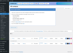 Page screenshot: Contact List