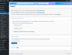 Page screenshot: Contact List → Help / Support