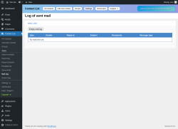 Page screenshot: Contact List → Mail log