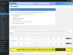 Page screenshot: Contact List