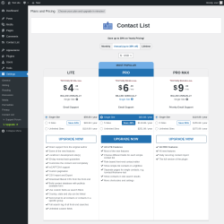 Page screenshot: Contact List → Upgrade  ➤