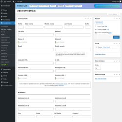 Page screenshot: Contact List → Add New Contact