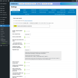 Page screenshot: Contact List → Settings  ➤