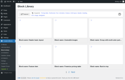 Page screenshot: Custom Blocks → Block Library