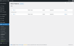 Page screenshot: Custom Blocks → All Patterns