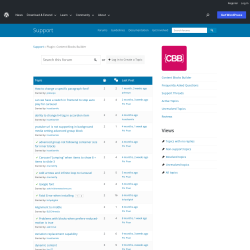 Page screenshot: Custom Blocks → Support Forum