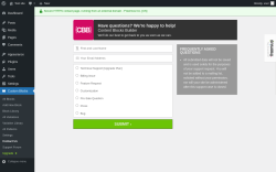 Page screenshot: Custom Blocks → Contact Us
