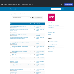 Page screenshot: Custom Blocks → Support Forum