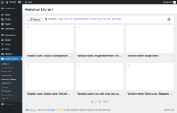 Page screenshot: Custom Blocks → Variation Library