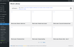 Page screenshot: Custom Blocks → Block Library