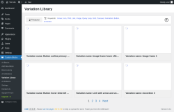 Page screenshot: Custom Blocks → Variation Library