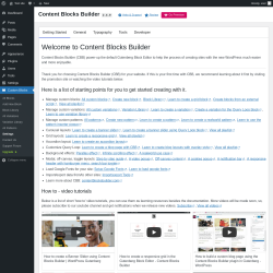 Page screenshot: Custom Blocks → Settings