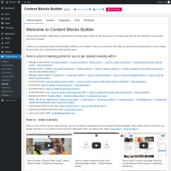 Page screenshot: Custom Blocks → Settings