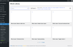 Page screenshot: Custom Blocks → Block Library